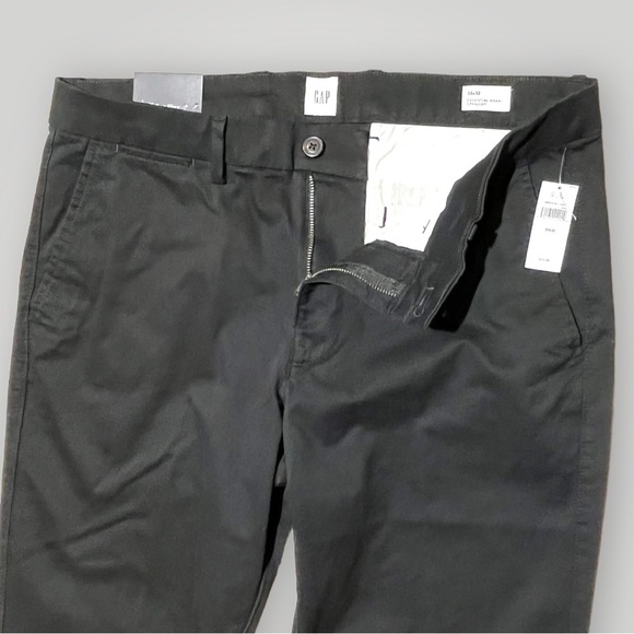 Gap Essential Khaki Straight Leg Black Pants 33”x32” - Picture 10 of 16
